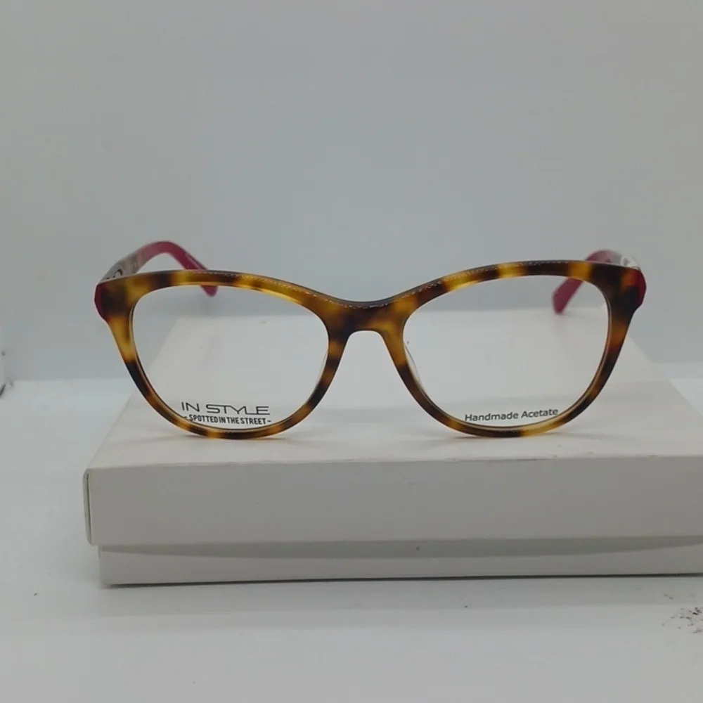 NWT WOMEN'S IN STYLE EYEGLASS FRAMES ISDF08 HAVANA RED